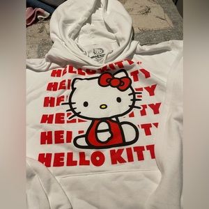 Sanrio Sweaters | Hello Kitty Hoodie Nwot | Color: White | Size: Small